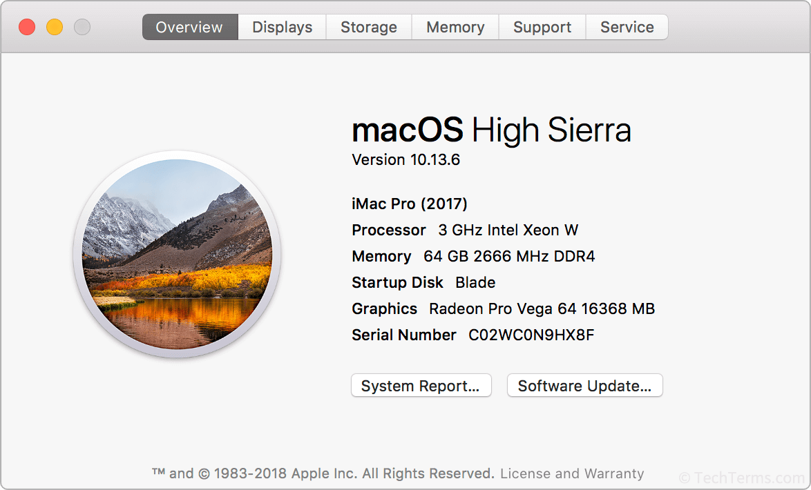 macOS 10.13 was also known by its code name 