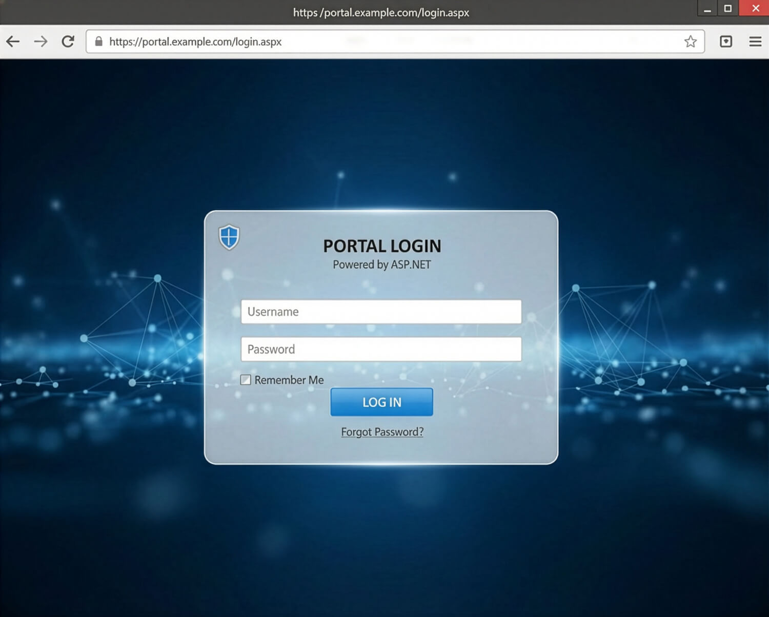 Portal Login Interface Created with ASP.NET