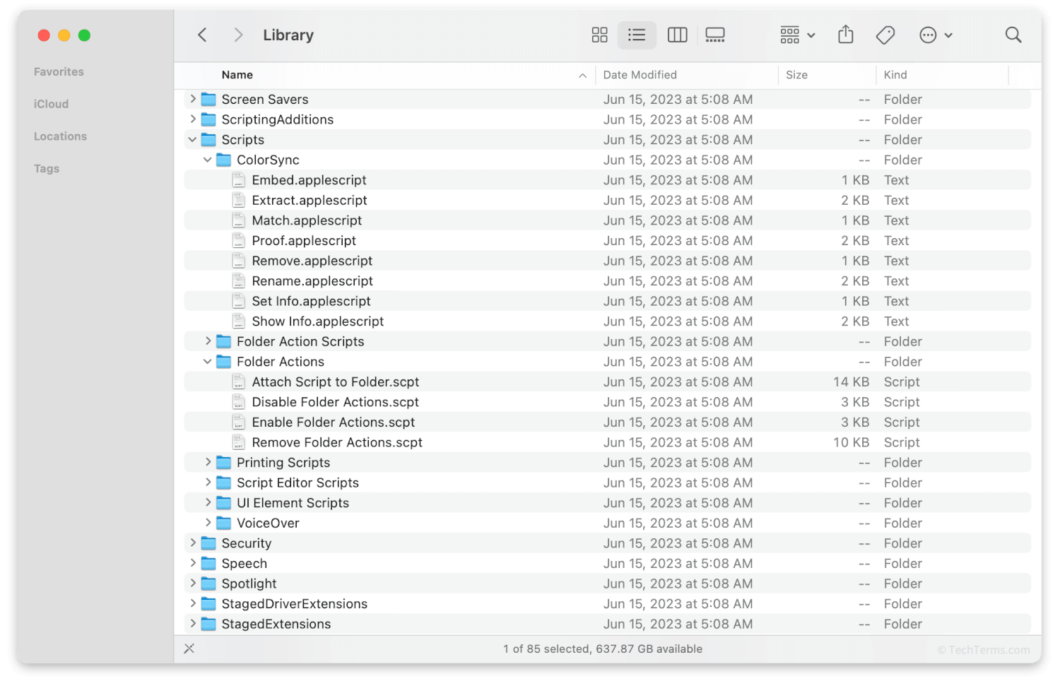 Resources in the macOS Library folder that any app can access