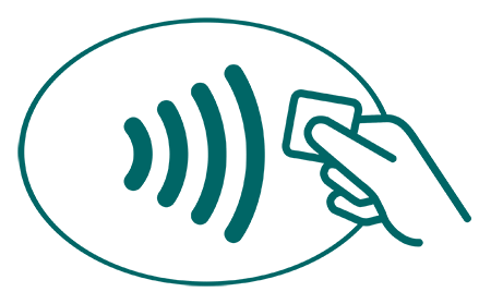 A contactless payment icon
