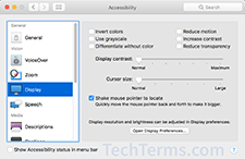 Accessibility options in macOS Sierra