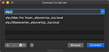 Connecting to an AFP server in macOS