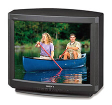Sony Trinitron CRT TV with 4:3 aspect ratio