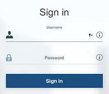 Standard username/password authentication