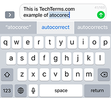 Autocorrect when texting on an iPhone (iOS)