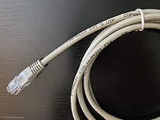 Cat 5 Ethernet cable with RJ45 connector