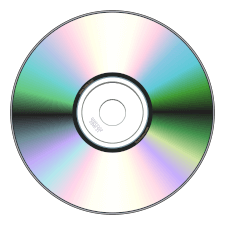 Bottom of a CD-ROM disc
