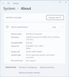 Windows PC configuration