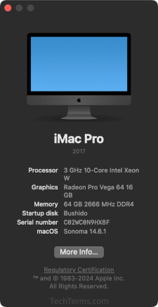 iMac Pro (macOS) configuration