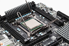 CPU Installed on a Motherboard