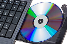 DVD in a Laptop DVD Drive