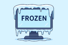 A frozen computer