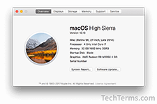 macOS High Sierra "About This Mac" window