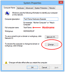 Changing the hostname in Windows 8