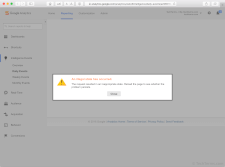 Illegal state in Google Analytics