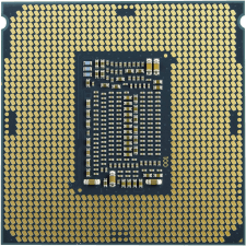 The underside of an Intel Core i5 processor using the LGA1200 packaging