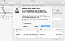 Apple Disk Utility repartitioning options