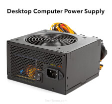Power supply for a desktop computer