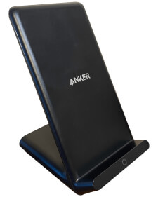 An Anker Qi charging stand