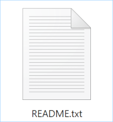 A Readme file is often included with a program and will include some valuable information