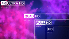 Screen resolutions from HD to 4K