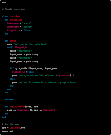 A simple login app written in Ruby