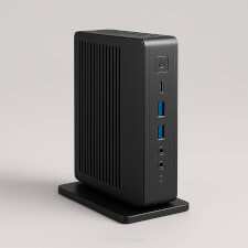Upright thin client box