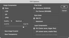 TIFF format options in Photoshop