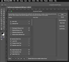 Photoshop toolbar customization options