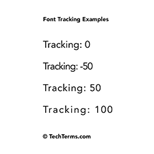 Font tracking examples