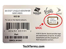 Unregistered UICC SIM card