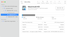 The macOS Disk Utility application