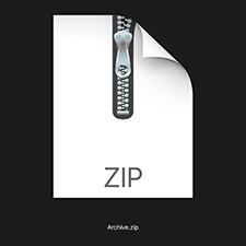 A .ZIP file in macOS