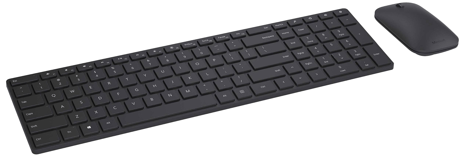 A Microsoft Bluetooth keyboard and mouse set