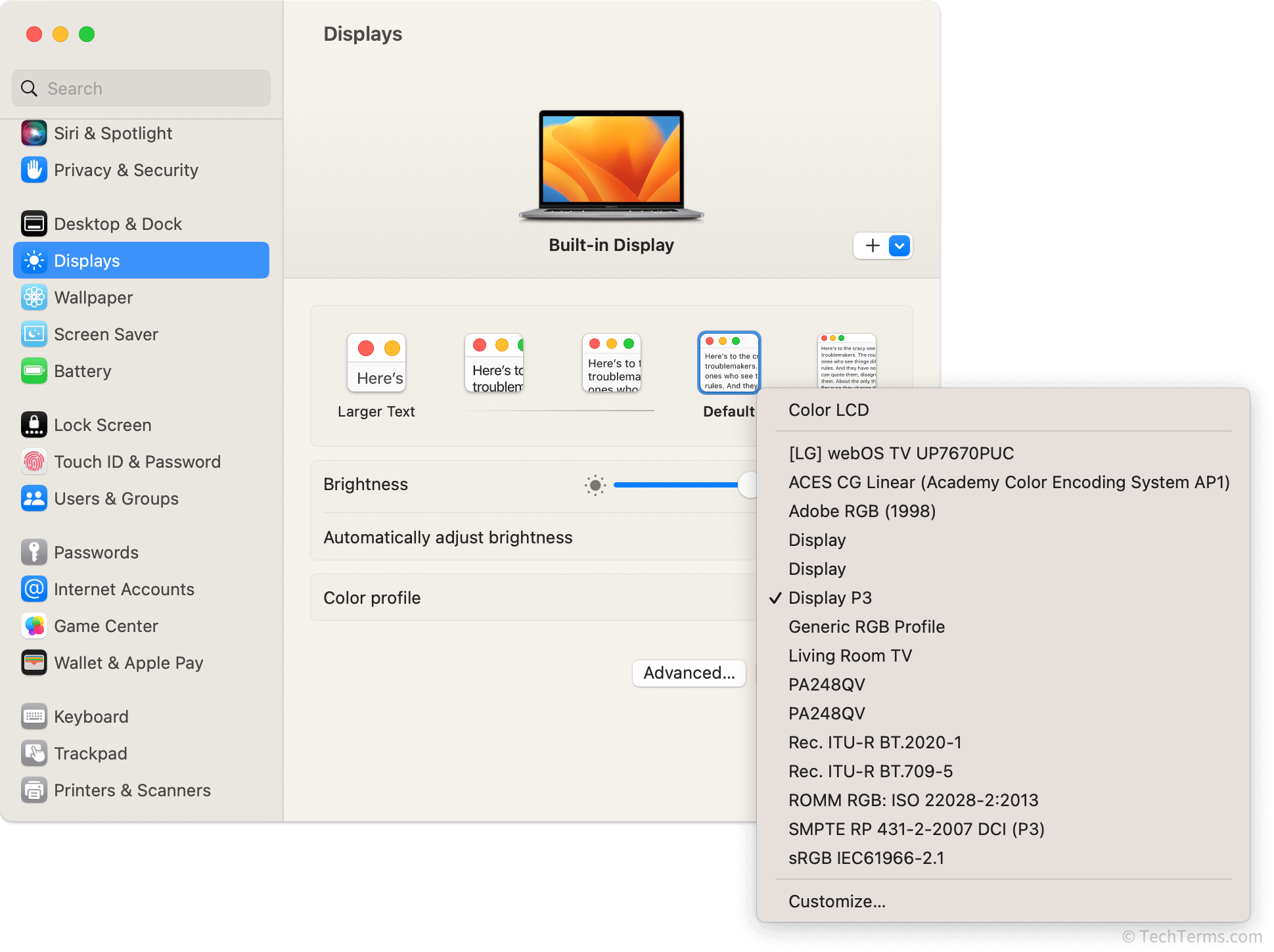 Color Profile Definition