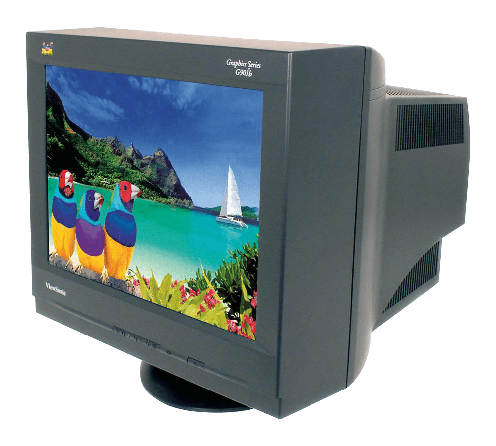 A ViewSonic CRT monitor