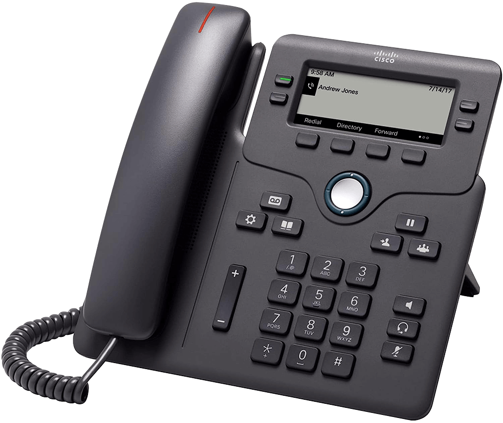 A Cisco IP telephone designed for business VoIP systems